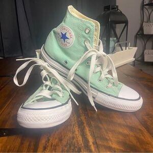 Converse All Star High Top Sneakers Shoes Mint Green Size Mens 5 Womens 7